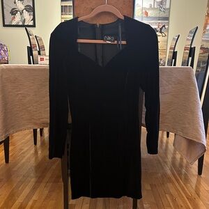 Vintage Black Velvet Sweetheart Dress